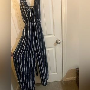 Navy and white jumper